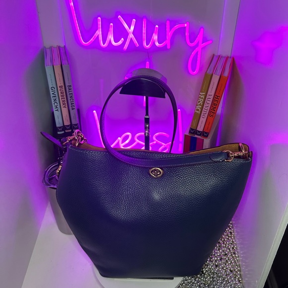 Coach Chambray Blue Bucket Bag NWT and Coach x Selena Gomez Charm - Picture 2 of 14